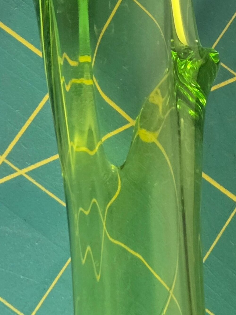 Vintage Green Swung Vase 15" - Picture 9 of 11